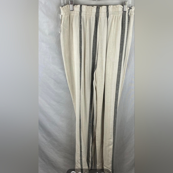 Cloth & Stone Gray Striped Wide-Leg Pants - Picture 3 of 6